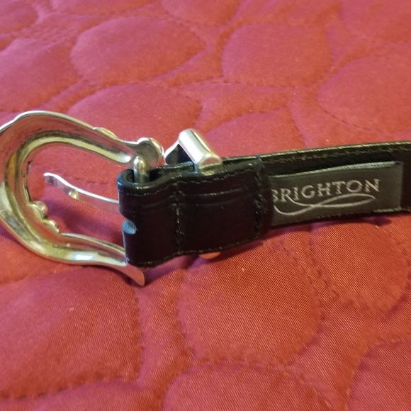 Brighton black belt, silver buckle - Picture 2 of 3